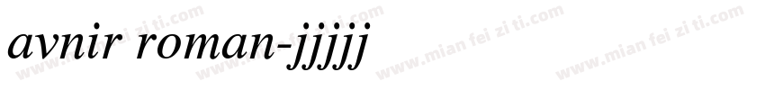 avnir roman字体转换